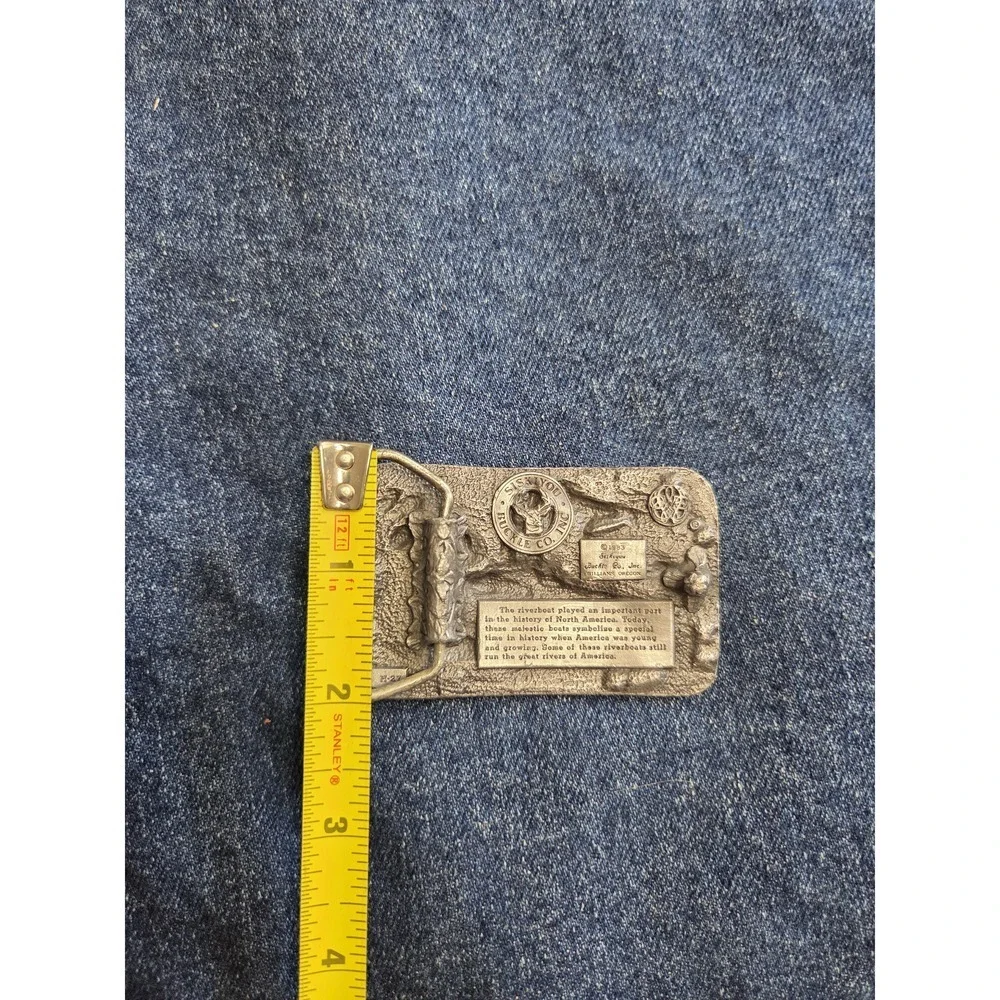 Siskiyou Brand American Steamboat Silver Belt Buckle - Made in USA